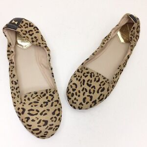 Butterfly Twists Leopard Print Calf Hair Foldable Flats Womens Size 37 EU‎ 6 US